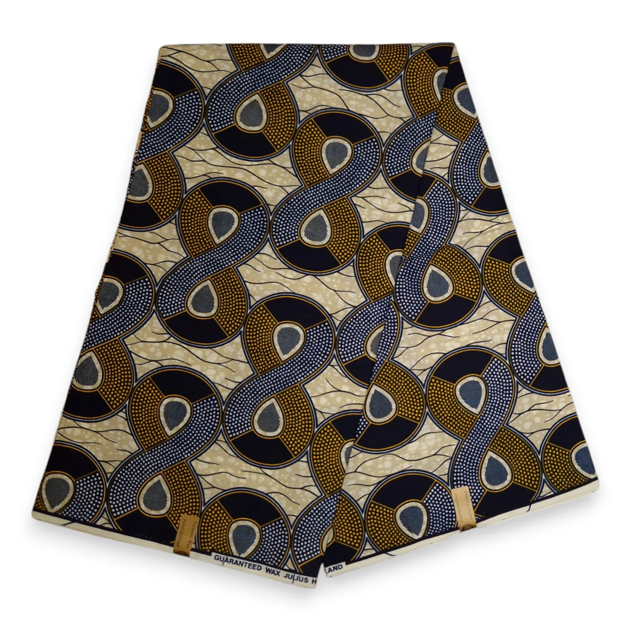 African Wax print fabric - Blue flowers