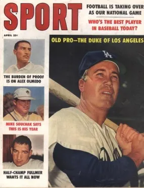 April 1960 Sport Cover (Duke Snider, Los Angeles Dodgers)