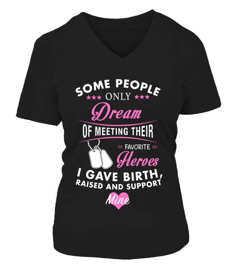 Army Mom Raised Support Mine T-shirts