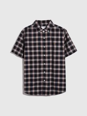 Beckford Relaxed Fit Check Shirt In Smoky Brown