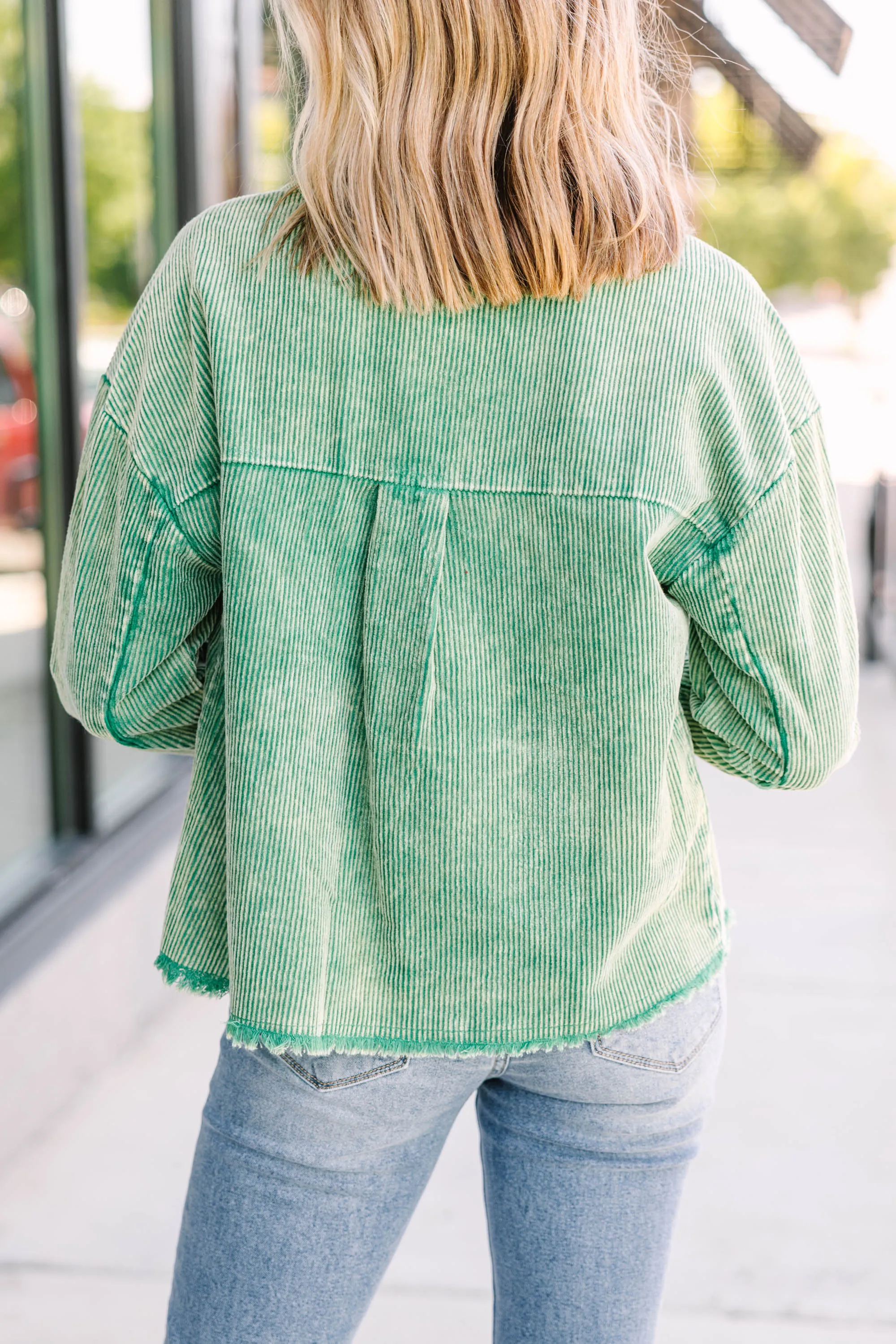 Better Than Ever Green Corduroy Jacket