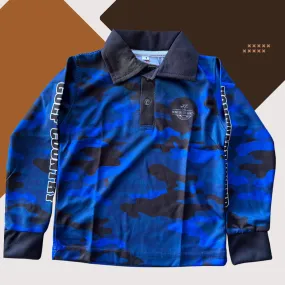Blue Camo- HBGC Kids Fishing Shirt