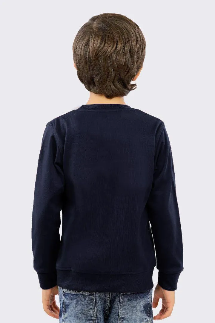 Boys Navy Hallwo Sweatshirt