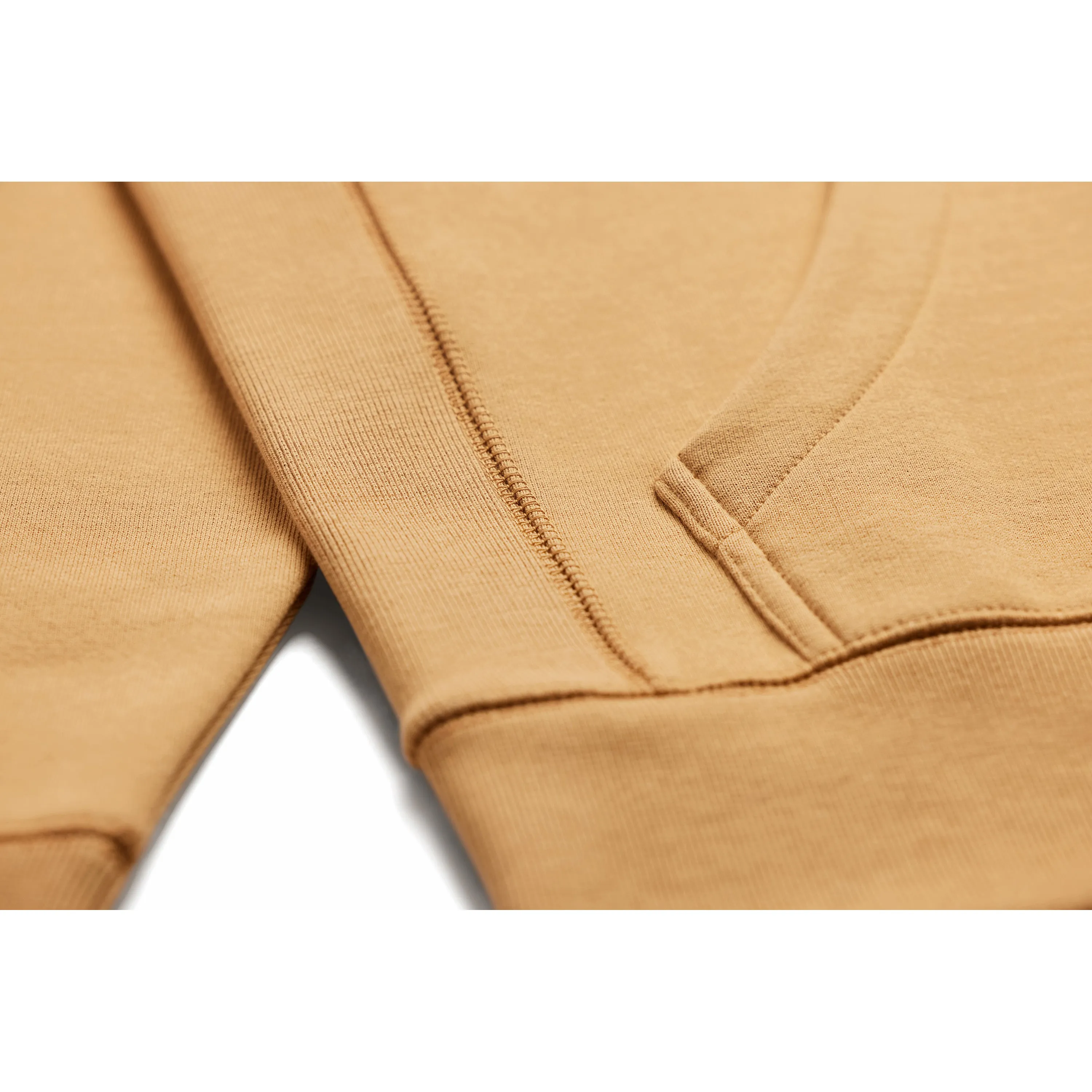Camel Organic Cotton Hooded Sweatshirt
