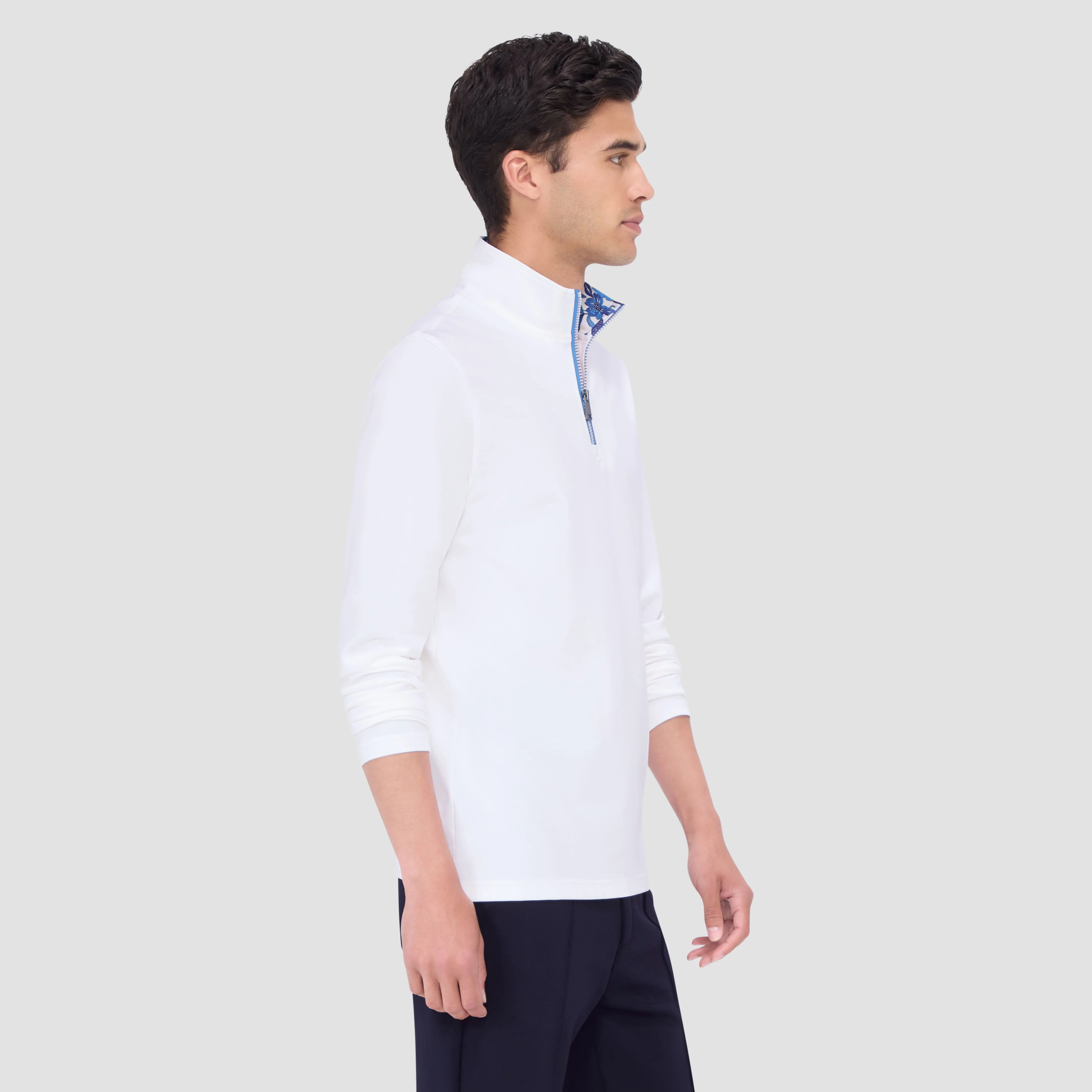 Contrast Performance Quarter-Zip Pullover