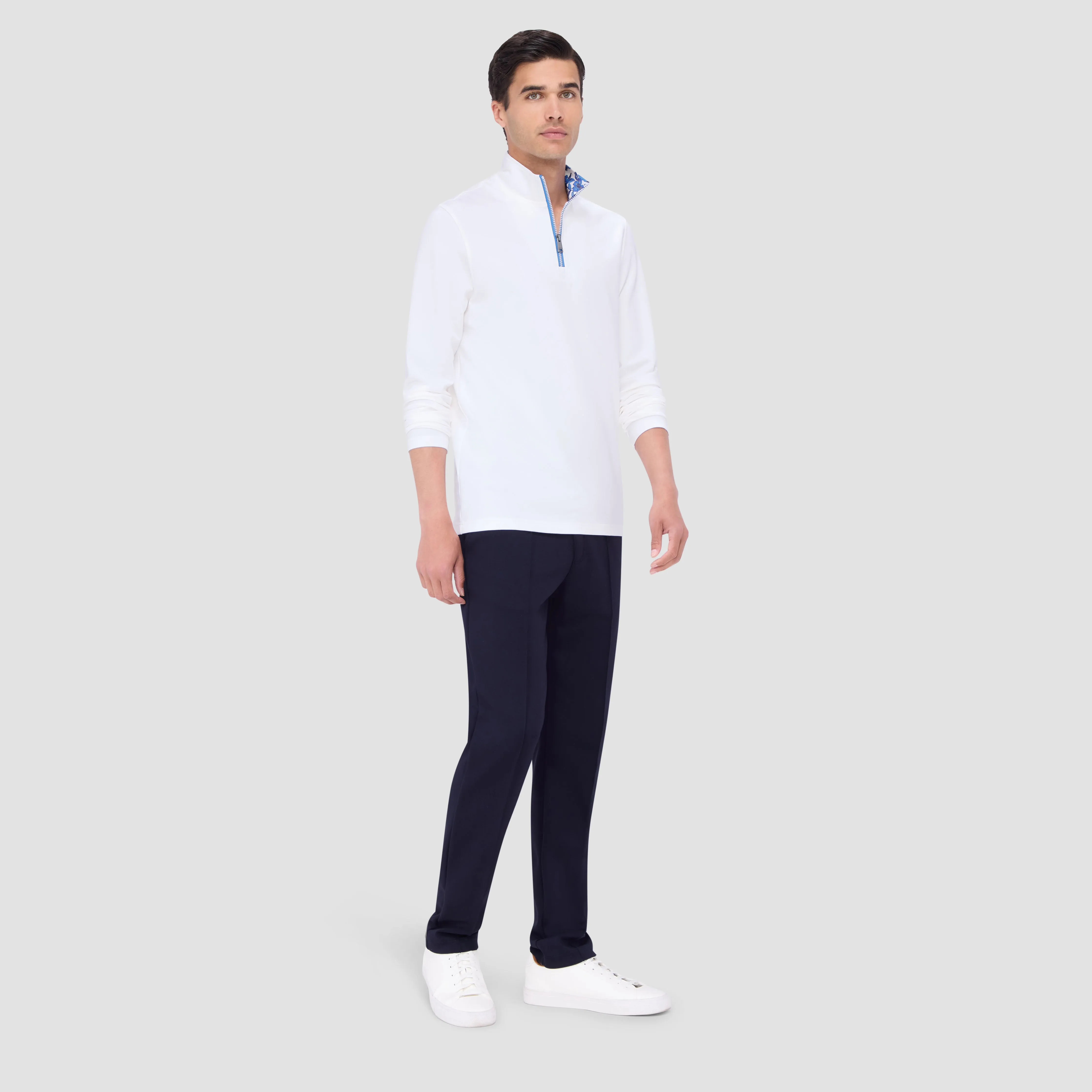 Contrast Performance Quarter-Zip Pullover