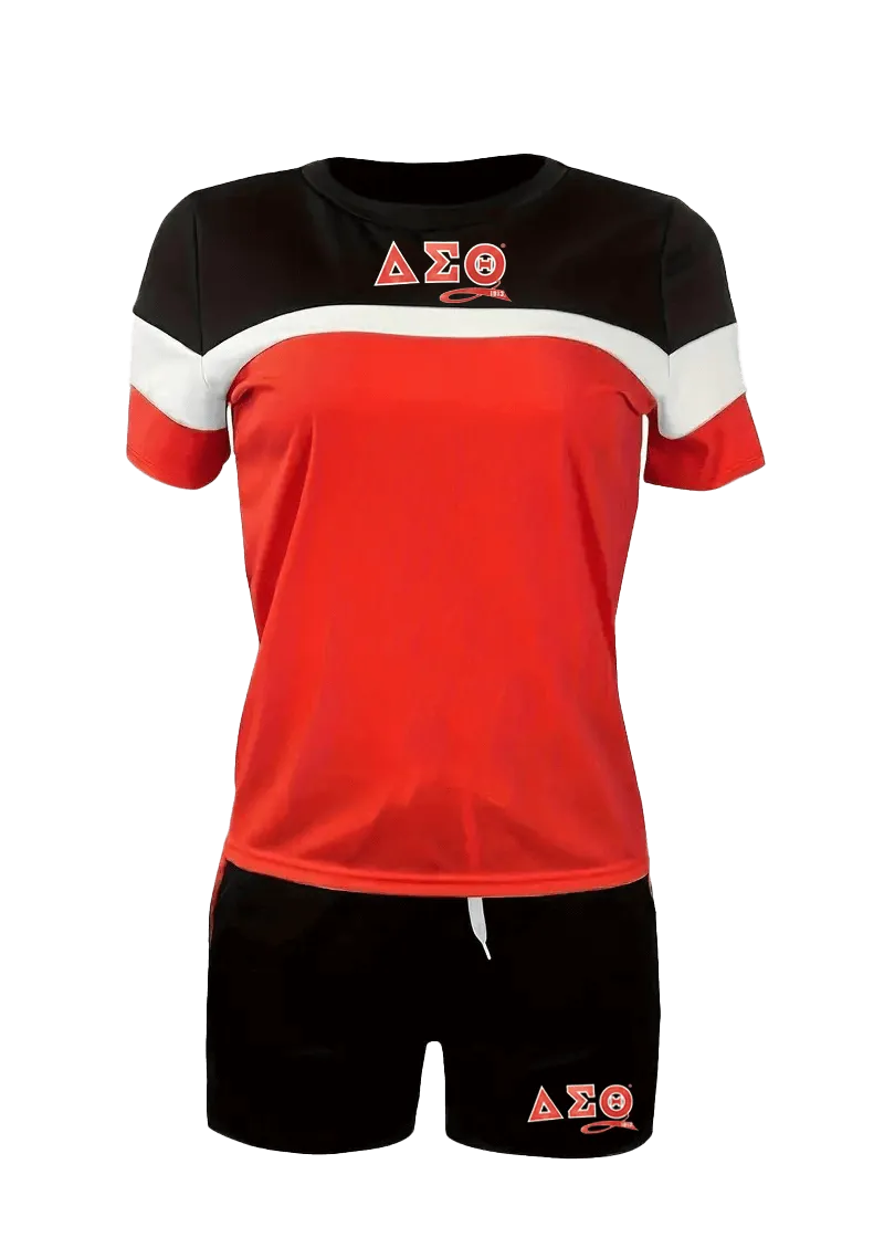 Delta Sigma Theta Color Block Short Set – Stylish Sorority Apparel
