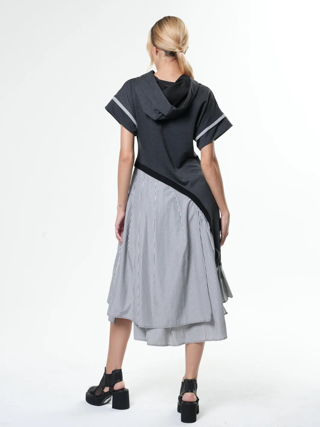 Extravagant Midi Hooded Dress