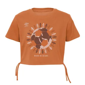 F22 UMBRO GIRLS CINCHED BOTTOM TEE