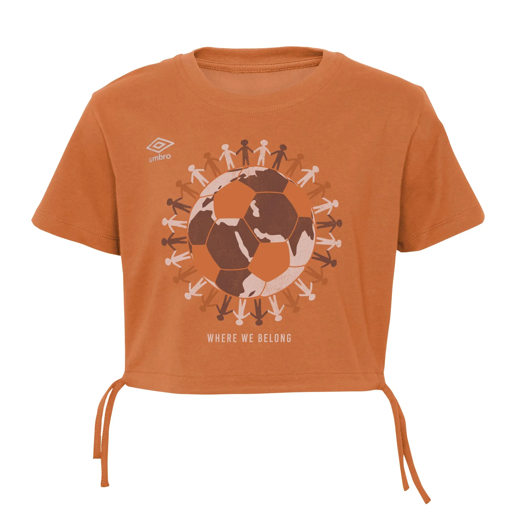 F22 UMBRO GIRLS CINCHED BOTTOM TEE