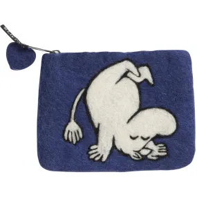 Felted Purse Moomin Up And Down Deep Blue