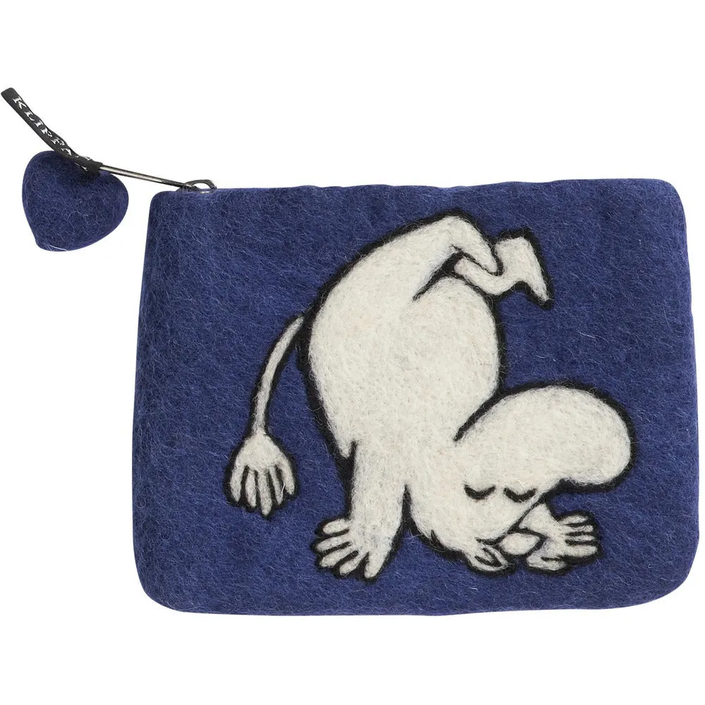 Felted Purse Moomin Up And Down Deep Blue