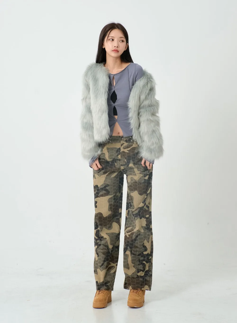 Fluffy Fur Jacket IO12