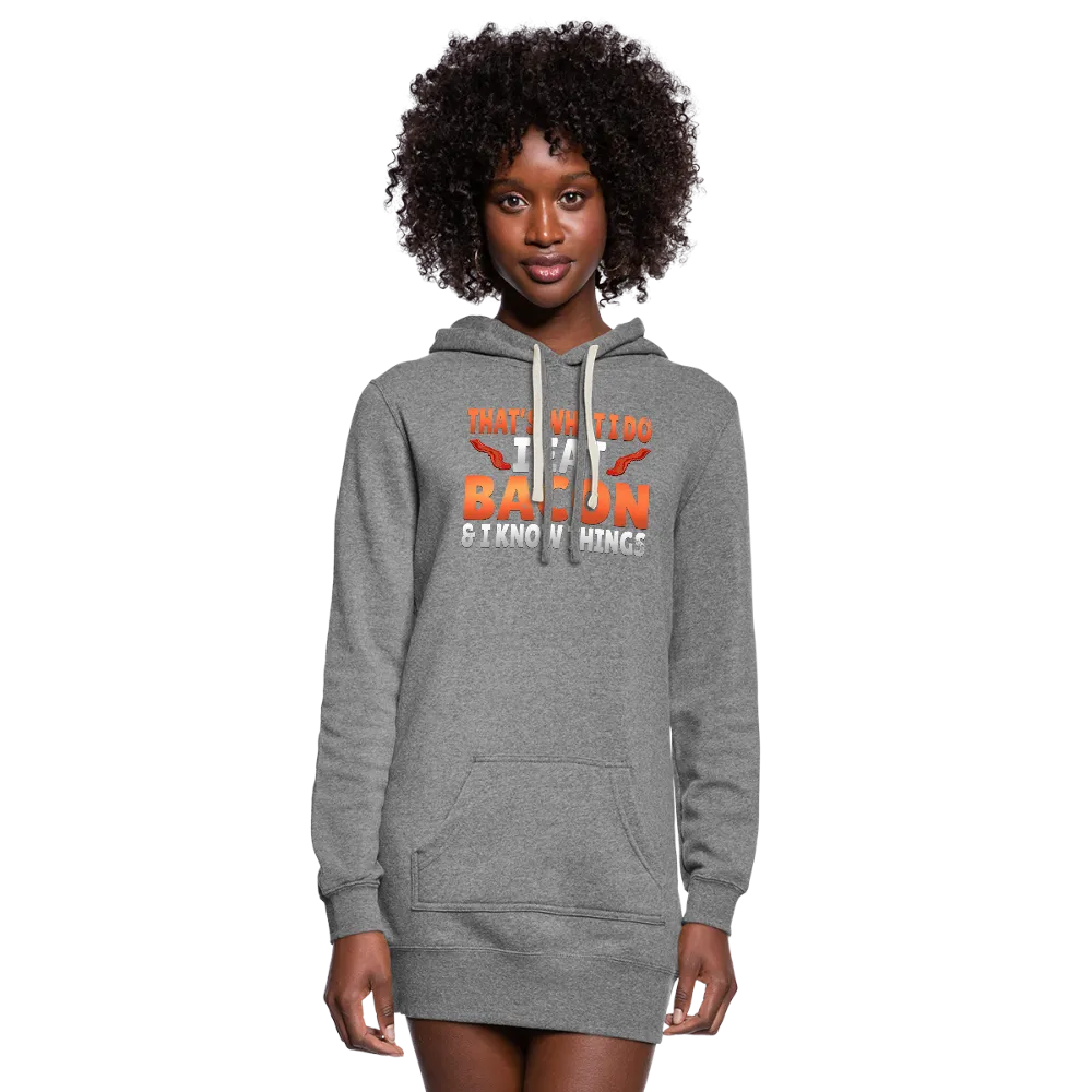 Funny I Eat Bacon And Know Things Bacon Lover Women's Hoodie Dress