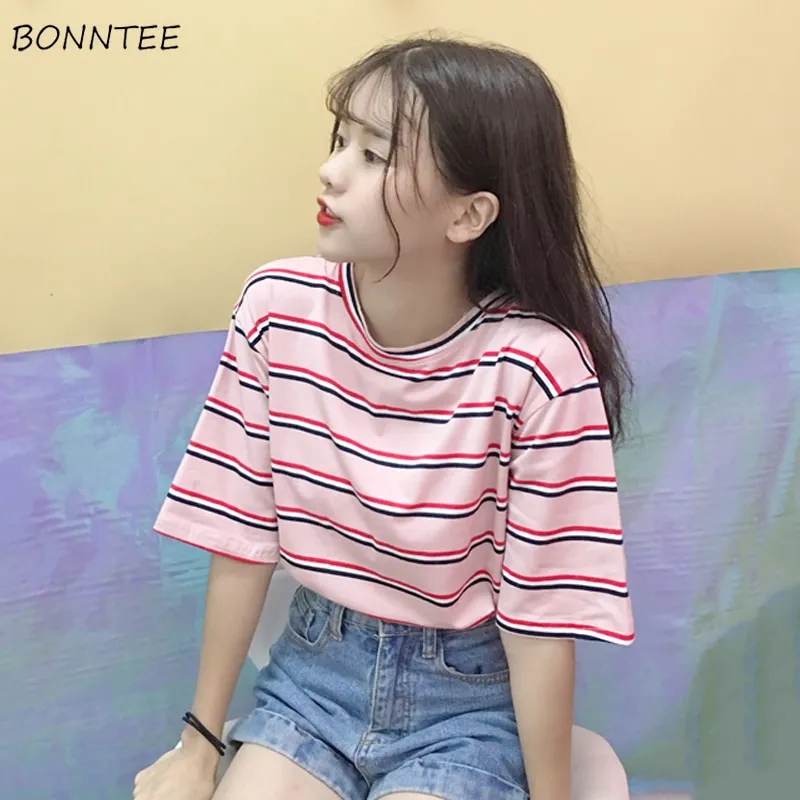 Harajuku Ulzzang Pastel Striped T-shirt