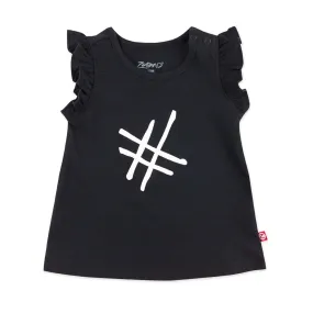 Hashtag Organic Cotton Flutter Top