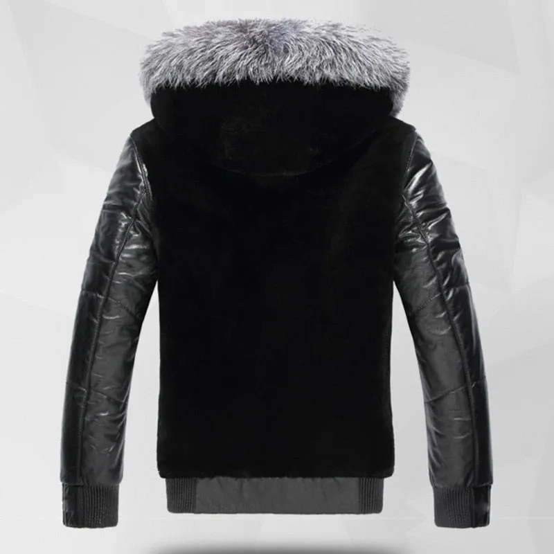 Hooded Fur Cotton Polyester Jacket