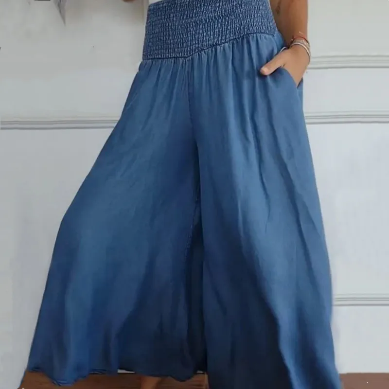 🔥Hot Sale 🔥 Women's Trendy High Waist Wide Leg Jeans with Pockets