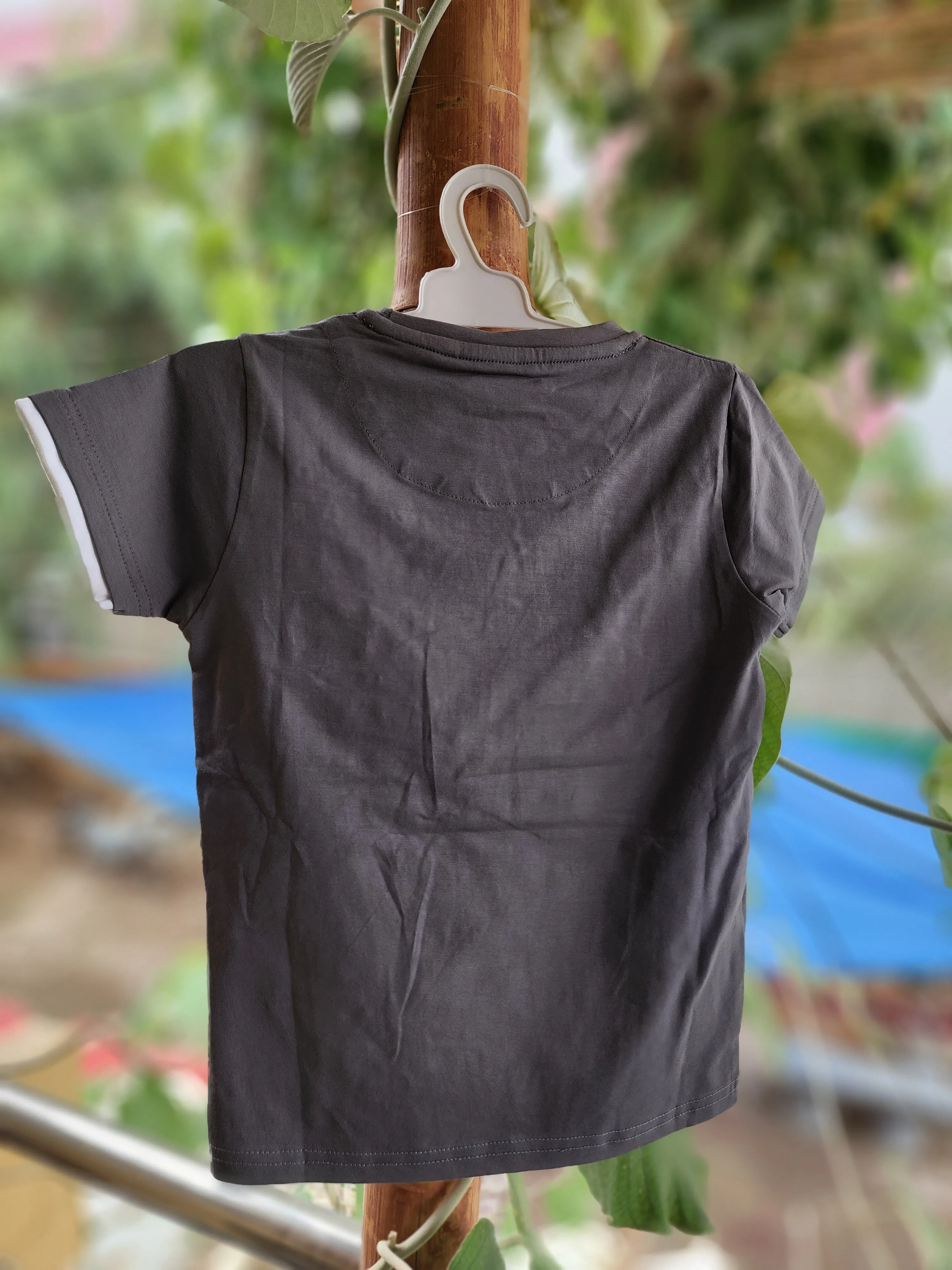 Kids Grey Pocket Style T Shirt