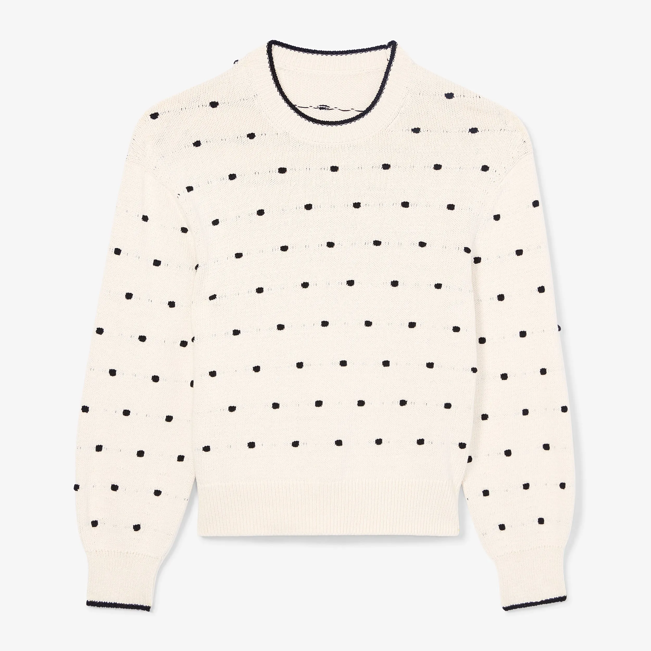 Kim Sweater - Dot Knit :: Ivory/Black