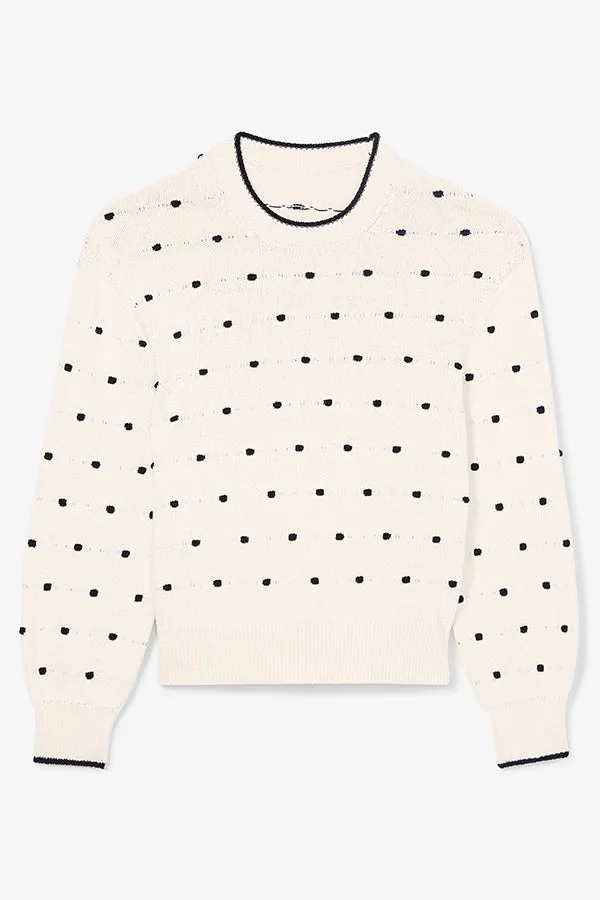 Kim Sweater - Dot Knit :: Ivory/Black