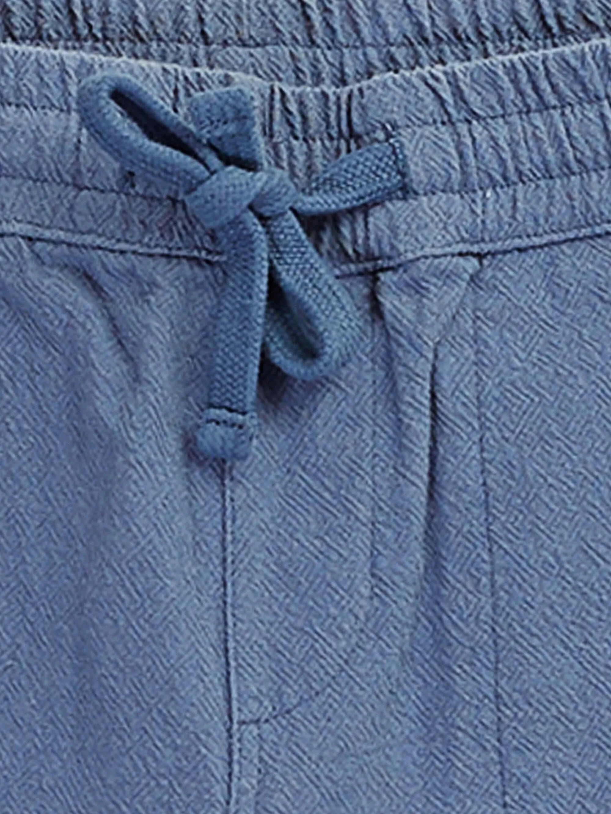 Loose crushed cotton pants - GOTS/Vegan - Moonlight Blue
