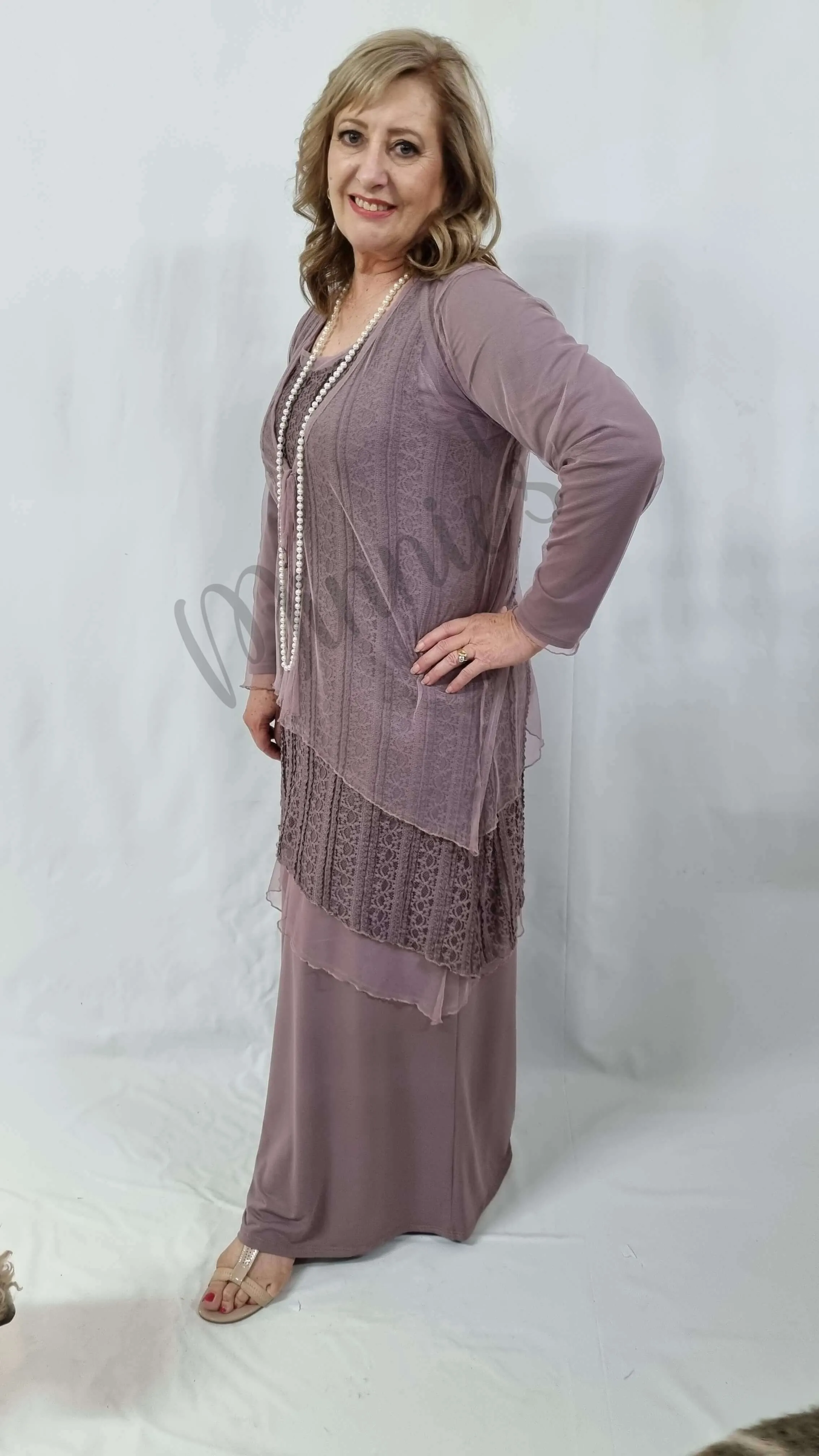 Mauve 4 Piece Dress Set MD0157