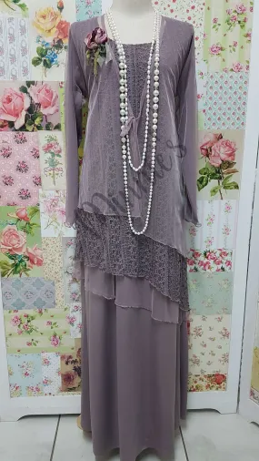 Mauve 4 Piece Dress Set MD0157