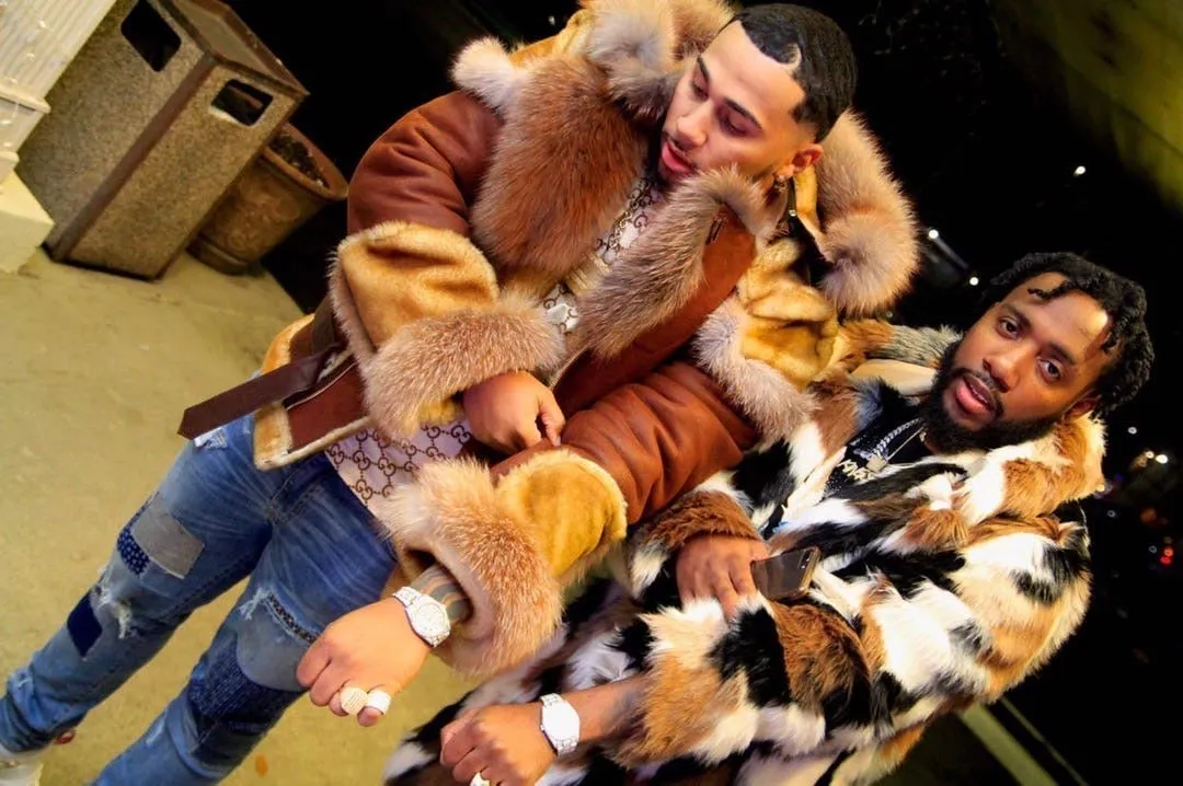 Mens Andre Shearling Biker With Fox