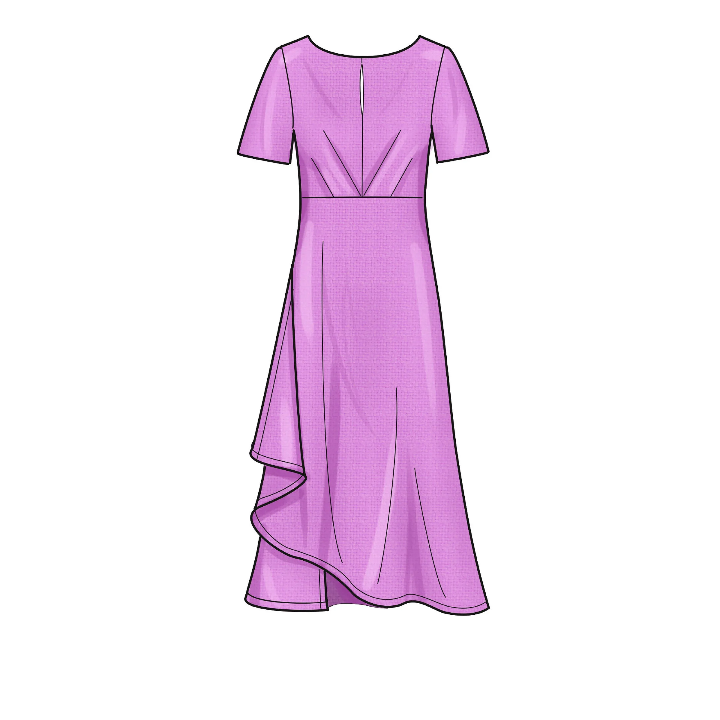 New Look Sewing Pattern N6655 - Misses' Dress In Two Lengths With Sleeve Variations