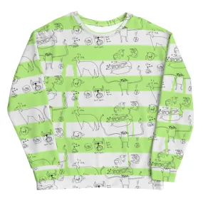 pencil Doggy stripes Unisex Sweatshirt