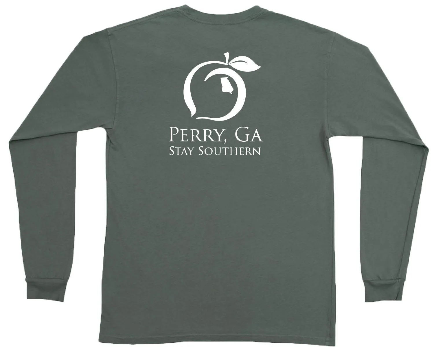 Perry, GA  Long Sleeve Hometown Pocket Tee