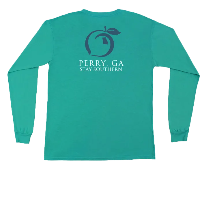 Perry, GA  Long Sleeve Hometown Pocket Tee