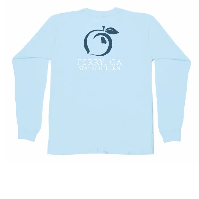 Perry, GA  Long Sleeve Hometown Pocket Tee