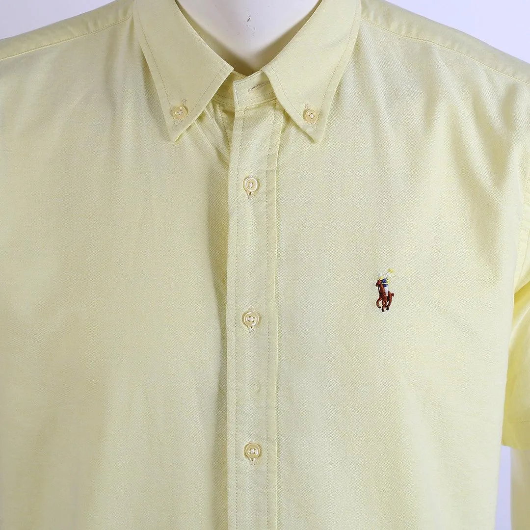 PRL Camp Collar Short Sleeve Shirt-Lemon