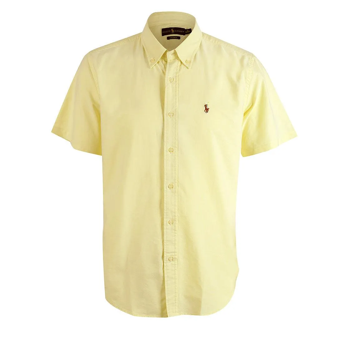 PRL Camp Collar Short Sleeve Shirt-Lemon
