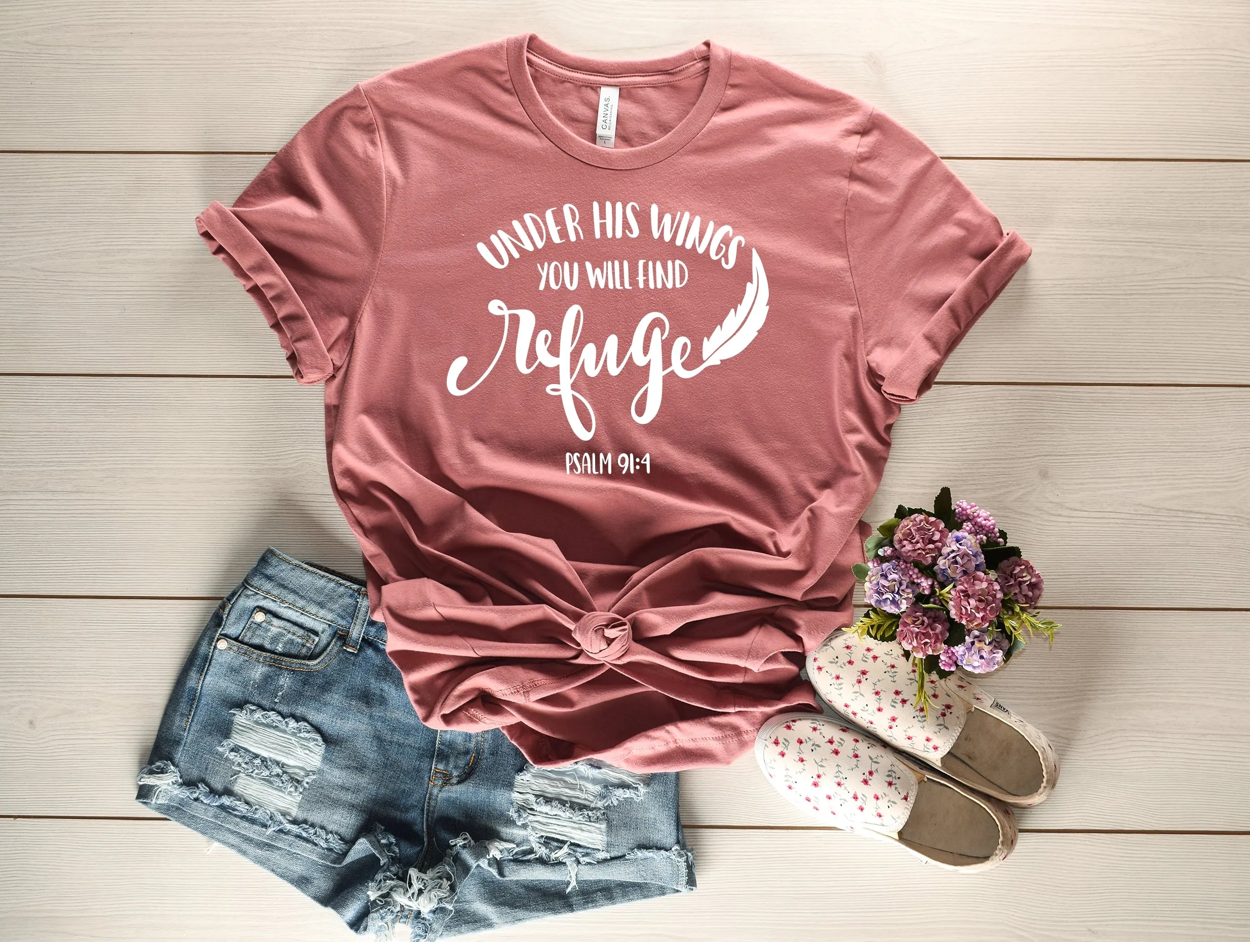 Psalm 91:4 He Will Cover You With His Feathers and Under His Wings You Will Find Refuge