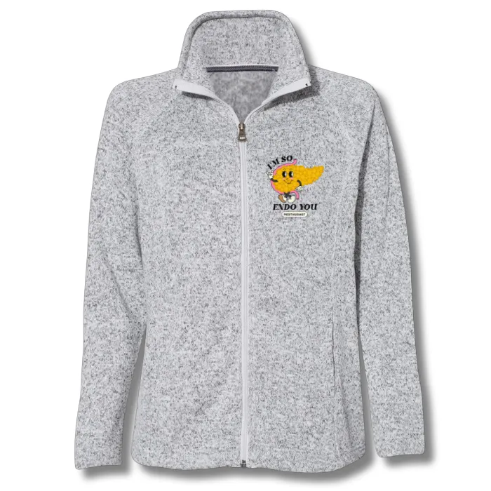 Retro Anatomy Icons Full-Zip Sweater Fleece Jacket