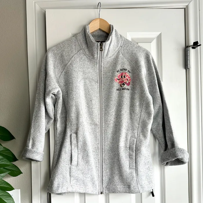 Retro Anatomy Icons Full-Zip Sweater Fleece Jacket