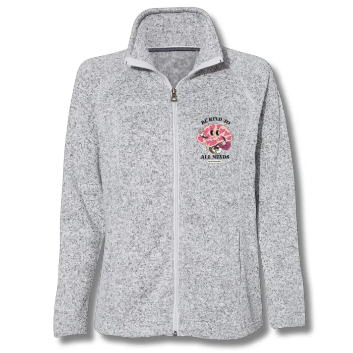 Retro Anatomy Icons Full-Zip Sweater Fleece Jacket