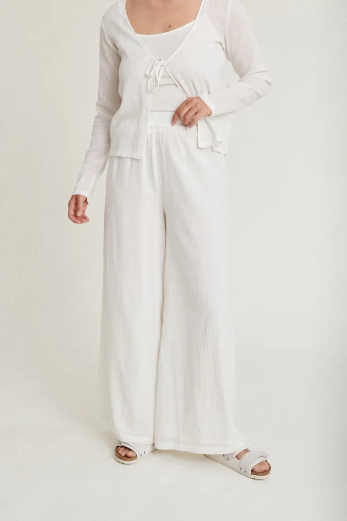 Simone Loose Pants - Whisper White