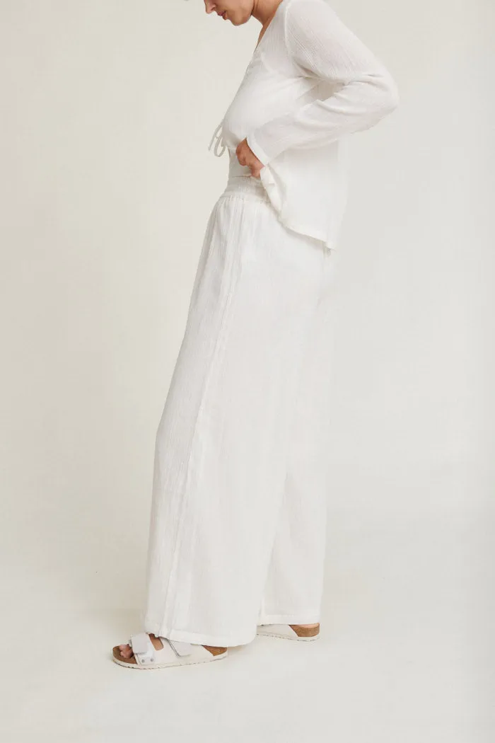 Simone Loose Pants - Whisper White