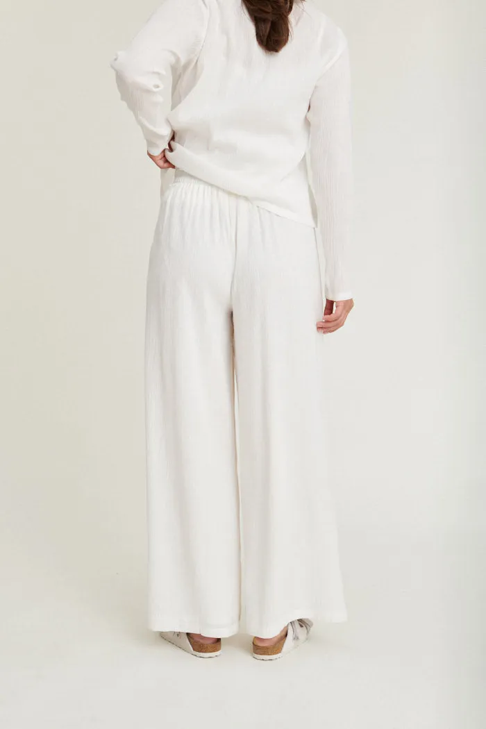 Simone Loose Pants - Whisper White