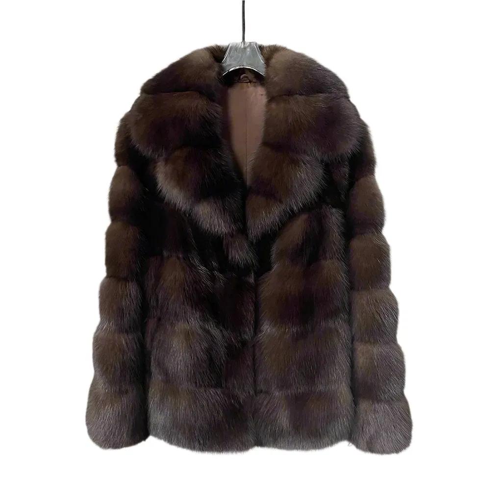 Trend4us Women's Chic Faux Fur Coat