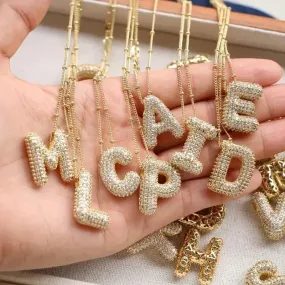 Trendy Bubble Initial Necklace