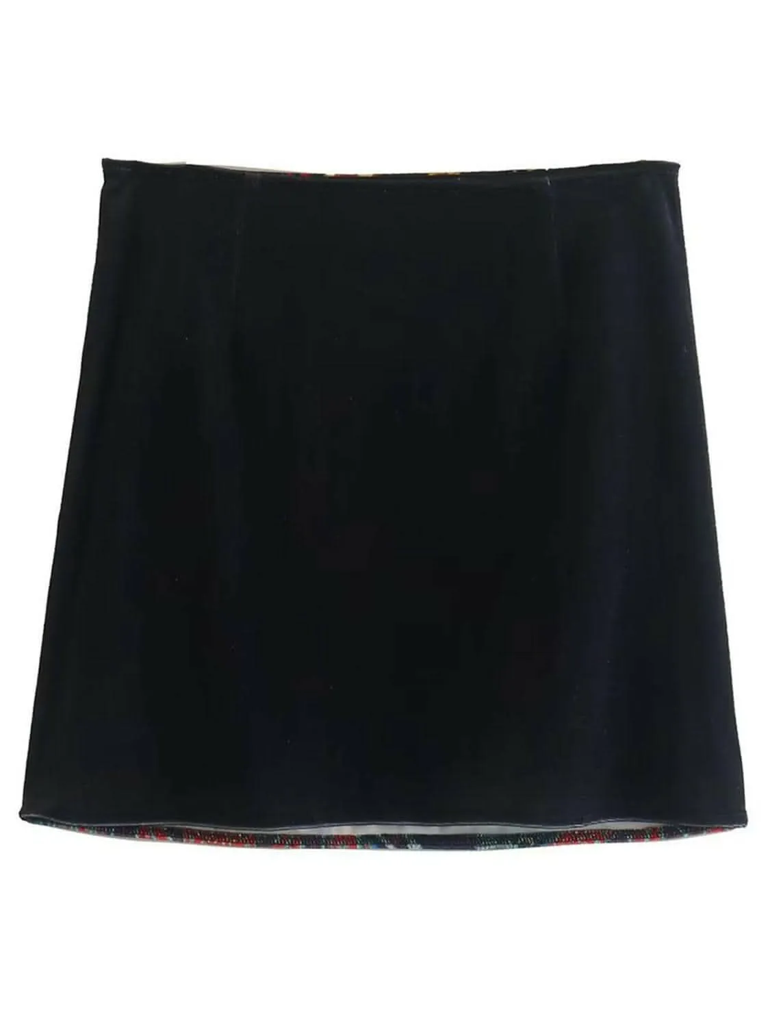Trendy zipper detail mini skirt