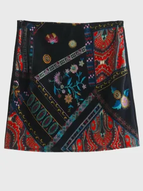 Trendy zipper detail mini skirt