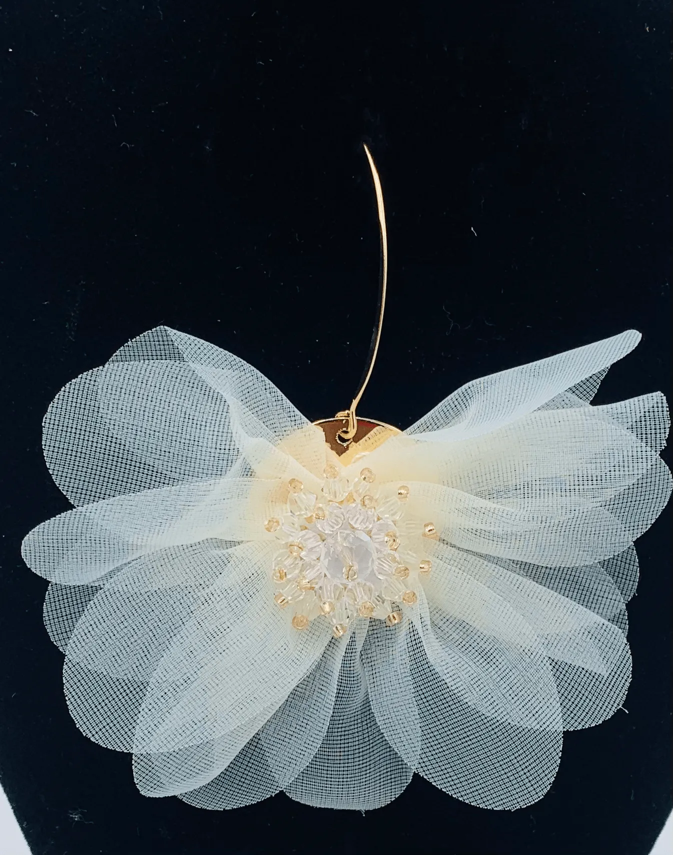 White Flower Earrings