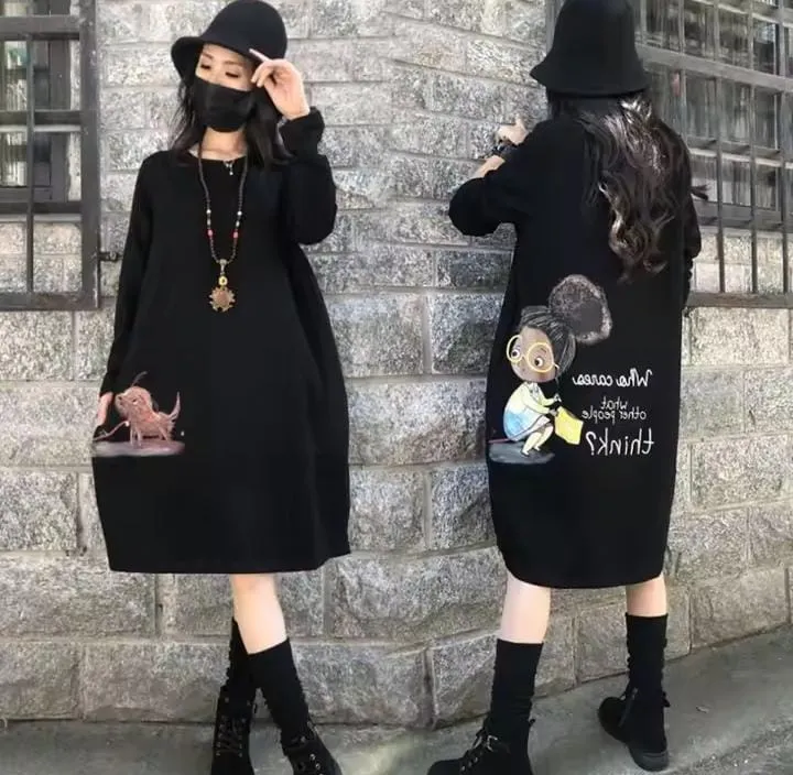 Women's  Midi Long Sleeve Dress   S2530845