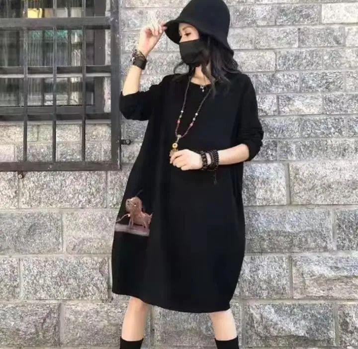 Women's  Midi Long Sleeve Dress   S2530845